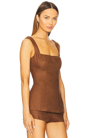 Lovers and friends brixton top en color marrón