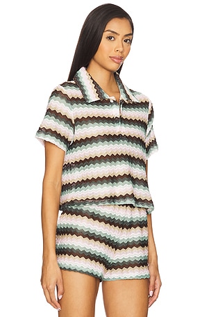 Lovers and Friends Nettie Top in Cream,Brown