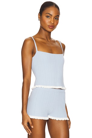 Lovers and Friends Marna Rib Tank in Baby Blue. Size XXS. Also