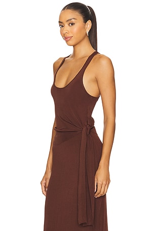 Lovers and Friends Elsy Tie Tank Top in Brown