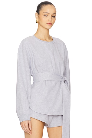 Lovers and Friends Gabriella Sweatshirt Top in Grey
