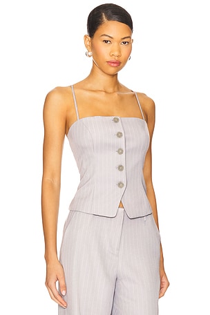 Lovers and Friends Margo Top in Light Grey