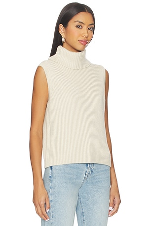 Lovers and Friends Keris Turtle Neck Vest in Beige