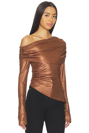 Lovers and Friends Coraline Top in Metallic Bronze