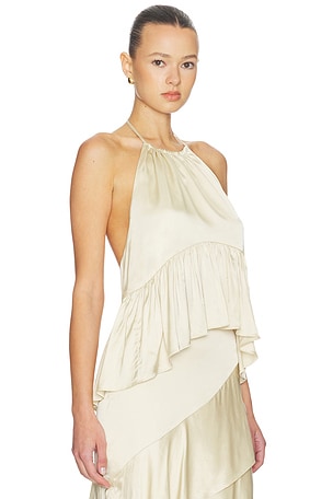 Lovers and Friends Emma Top in Beige. Size XXS. Also