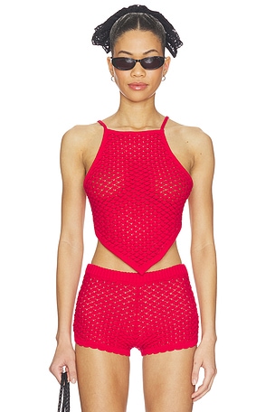 Daniella Pointelle Tie-Back Tank Lovers and Friends