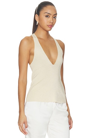 Lovers and Friends Rosanna Metallic V Neck Top