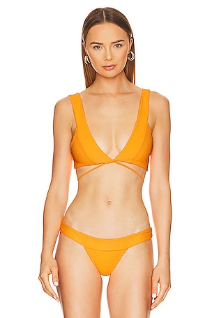 MIKOH Marseille Bikini Top in Starfruit