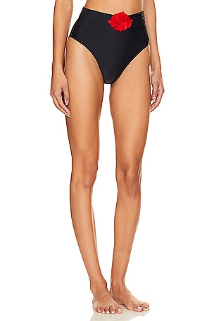 Lovers and Friends Liko High Rise Swim Bottom in Black