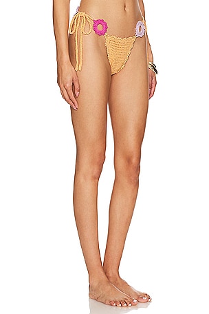 Lovers and Friends Jinny Crochet Bikini Bottom in Peach