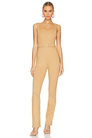 BCBGMAXAZRIA Plunging Cut Out Jumpsuit in Aurora REVOLVE