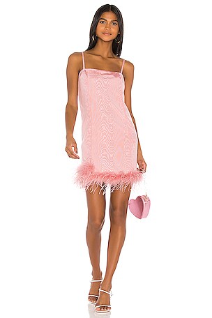 lpa pink dress LPA Melia Midi Dress in Blush
