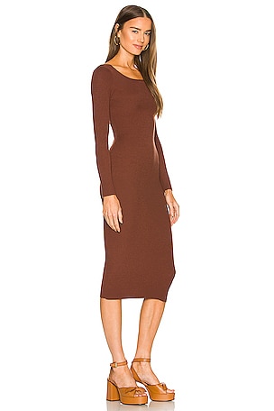 LPA Auburn Sweater Dress in Chocolate