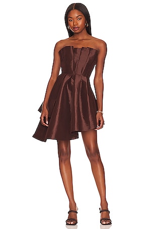 $850 Bronx & Banco Women's Red Maraya Sequin Corset Mini Dress