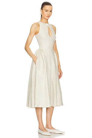 LPA Seina Midi Dress in Neutral