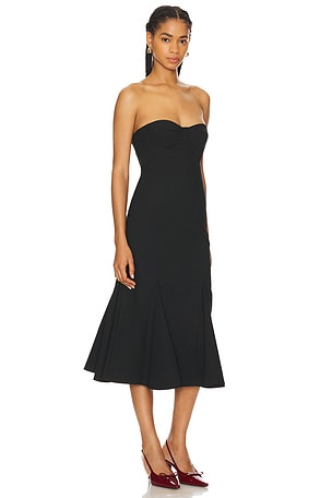 LPA Bianca Midi Dress in Black