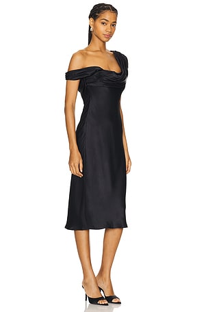 LPA Vania Midi Dress in Black