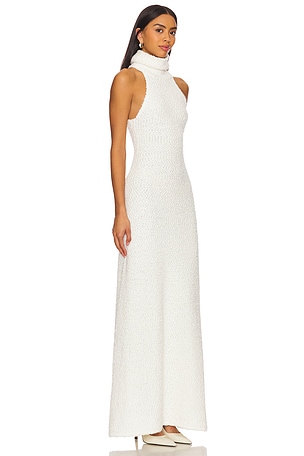 LPA Evan Maxi Knit Dress in White