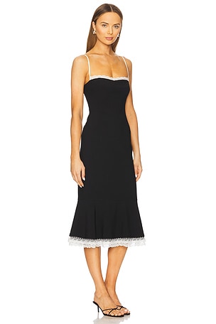 LPA Nina Midi Dress in Black