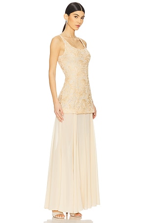 LPA Simona Maxi Dress in Cream