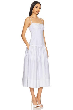 LPA Katya Midi Dress in White