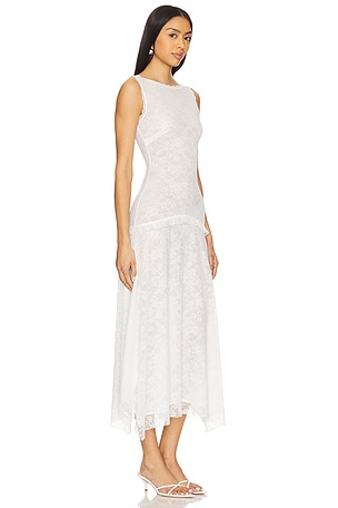 LPA Alessia Midi Dress in White