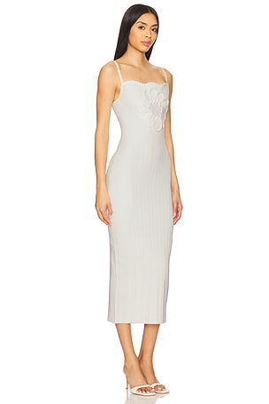 LPA Amara Midi Knit Dress in Ivory