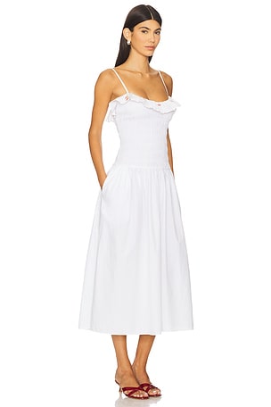 LPA Evelyn Midi Dress in White