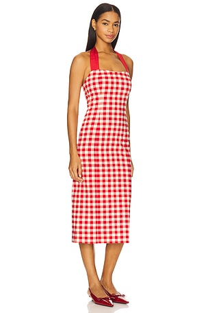 LPA Liz Midi Dress in Red. Size XXS. Also