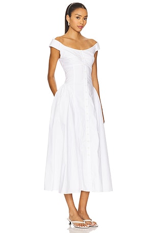 LPA Mira Midi Dress in White