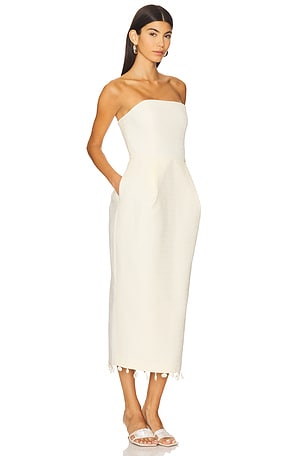 LPA Tessa Midi Dress in Cream