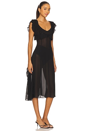 LPA Alice Midi Dress in Black