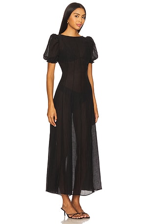LPA Emory Midi Dress in Black