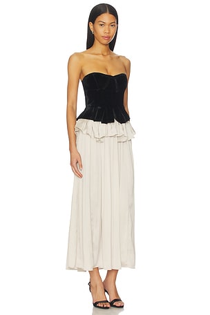 LPA Lauretta Midi Dress in Black