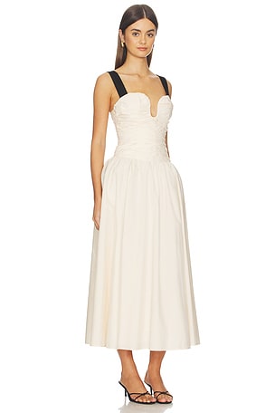 LPA Leisl Midi Dress in Cream
