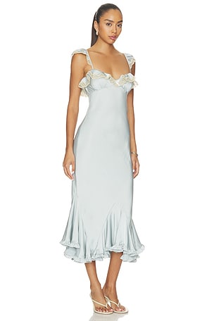 LPA Addison Midi Dress in Blue