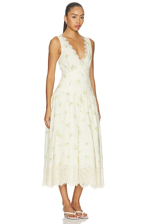 LPA Everly Midi Dress in Cream. Size XXS. Also