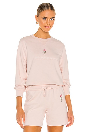 LPA This Too Shall Pass Sweatshirt in Coral