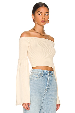 LPA Nalle Off Shoulder Sweater in Ivory