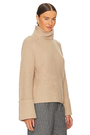 LPA Sabri Turtleneck Sweater in Tan