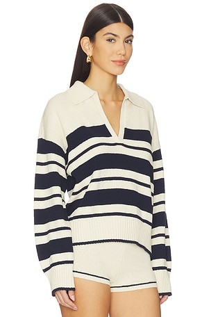 LPA Rindie Stripe Sweater in Cream