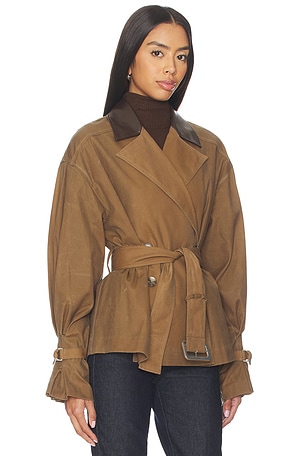 LPA Cara Trench Jacket in Brown