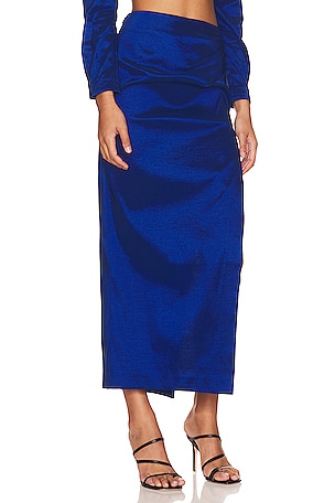 LPA Cleo Maxi Skirt in Navy