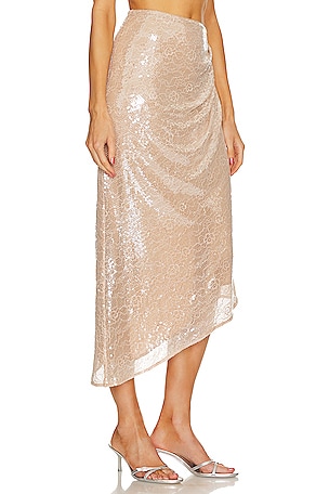 LPA Aniella Midi Skirt in Nude