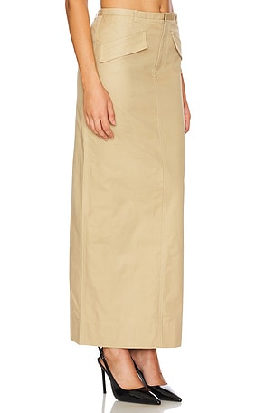 LPA Clara Maxi Skirt in Tan