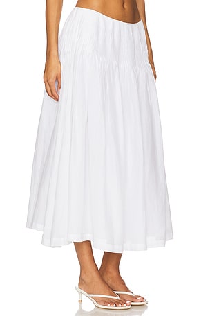 LPA Emmy Midi Skirt in White