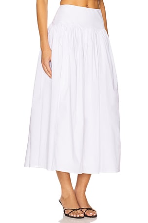 LPA Brigette Midi Skirt in White