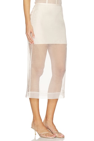 LPA Carlea Midi Skirt in Nude