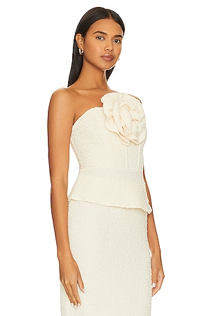 LPA Romola Strapless Top in Cream