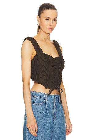 LPA Taylie Cable Corset in Brown